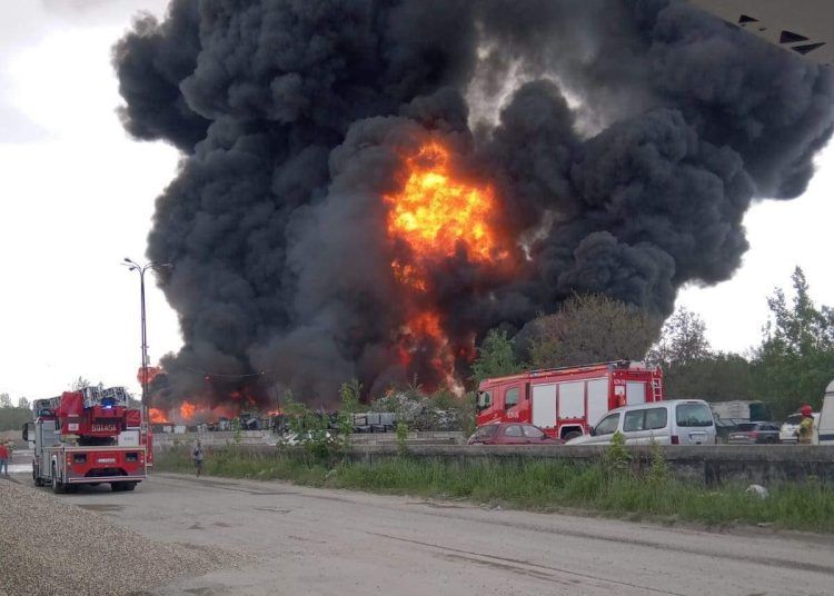 Obraz dla aktualności o tytule: Pożar w Siemianowicach Śląskich