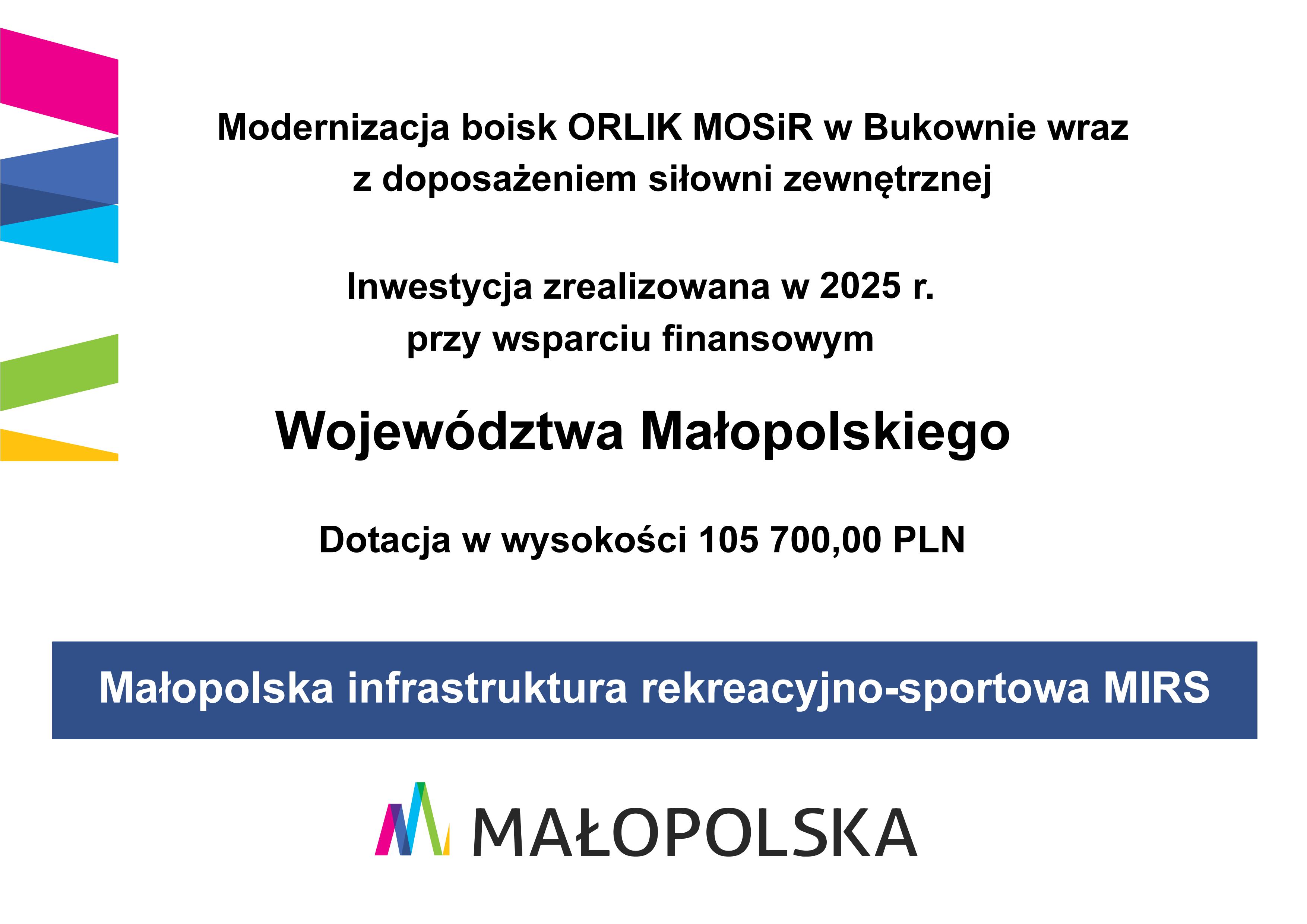 Małopolska infrastruktura rekreacyjno – sportowa  - MIRS