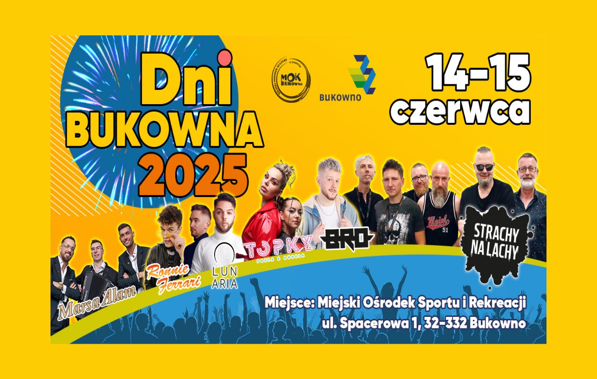 Zapraszamy na Dni Bukowna 2025, 14-15 czerwca