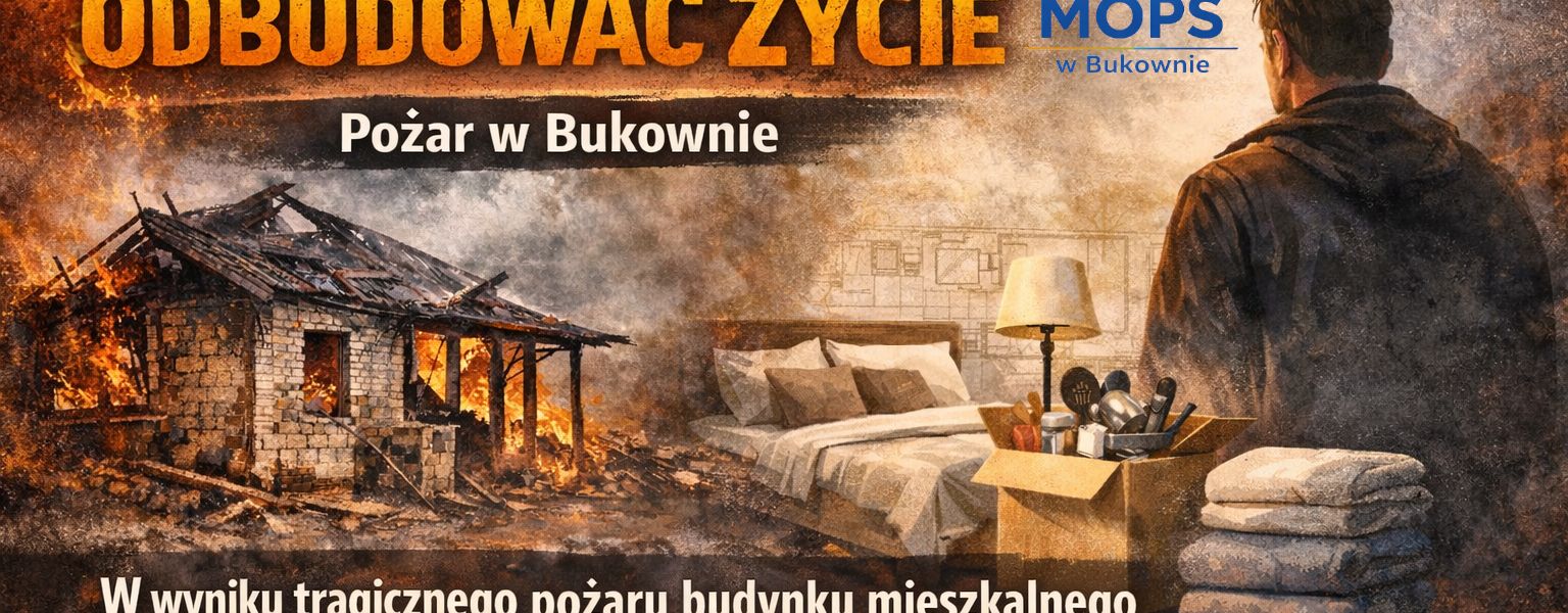 PILNE !!! Zbiórka rzeczowa dla osoby starszej z gminy Bukowno, której dom uległ spaleniu