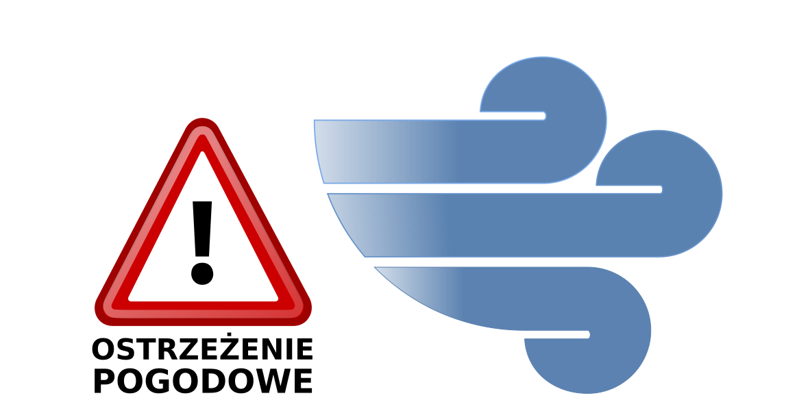 KOMUNIKAT - OSTRZEŻENIE: silny wiatr