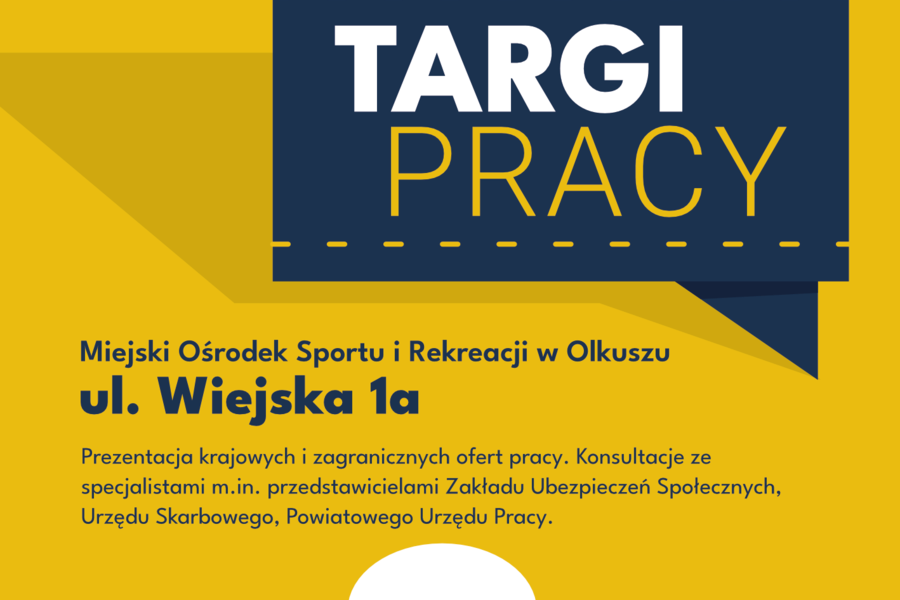 Obraz dla aktualności o tytule: Zaproszenie na Powiatowe Targi Pracy w Olkuszu