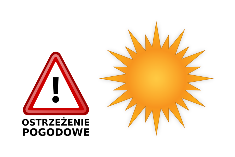 Obraz dla aktualności o tytule: KOMUNIKAT - OSTRZEŻENIE - upał
