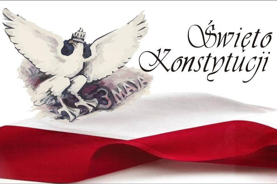 Obraz dla aktualności o tytule: Burmistrz Miasta i Rada Miejska w Bukownie serdecznie zapraszają wszystkich Mieszkańców na uroczyste obchody 234 rocznicy uchwalenia Konstytucji 3 Maja.