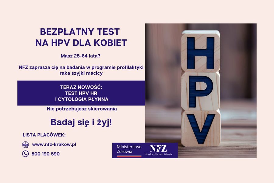 Obraz dla aktualności o tytule: Bezpłatny test na HPV dla kobiet