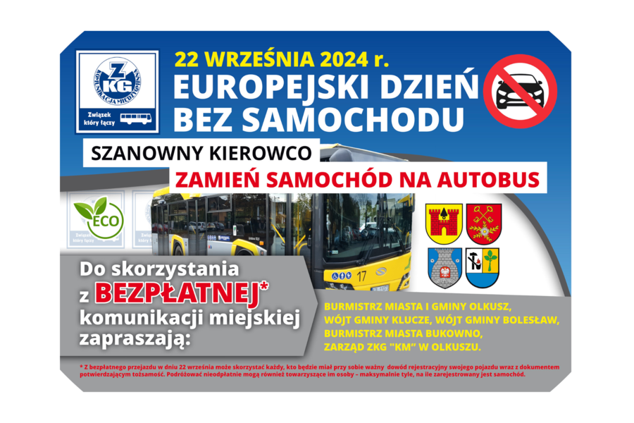 Obraz dla aktualności o tytule: Europejski Dzień bez Samochodu 2024