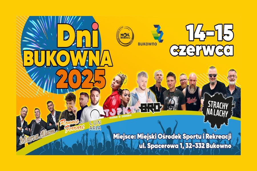 Obraz dla aktualności o tytule: Zapraszamy na Dni Bukowna 2025, 14-15 czerwca