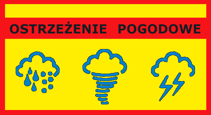 Obraz dla aktualności o tytule: KOMUNIKAT - OSTRZEŻENIE: Silny wiatr!