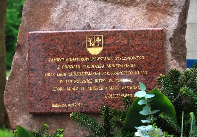Obraz dla aktualności o tytule: Burmistrz Miasta i Rada Miejska w Bukownie serdecznie zapraszają wszystkich Mieszkańców Bukowna na uroczyste obchody 162 rocznicy zwycięskiej Bitwy pod Podlesiem