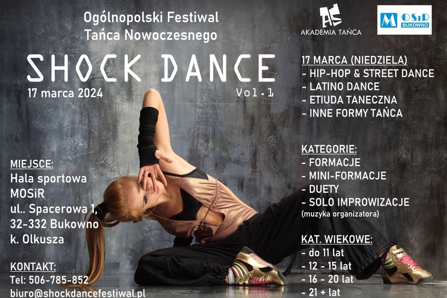 Obraz dla aktualności o tytule: Ogólnopolski Festiwal Tańca Nowoczesnego SHOCK DANCE