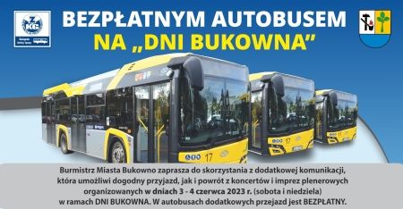 Obraz dla aktualności o tytule: Bezpłatnym autobusem na "Dni Bukowna 2023".