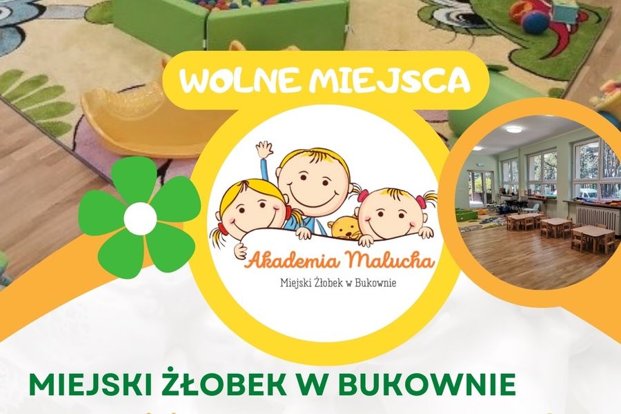 Obraz dla aktualności o tytule: Miejski Żłobek w Bukownie zaprasza dzieci od 20 tygodnia życia do 3 lat (grupa młodsza i starsza).