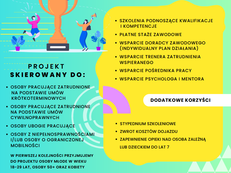 Obraz dla aktualności o tytule: Zapraszamy do udziału w projekcie „TWÓJ KROK DO SUKCESU!&quot;