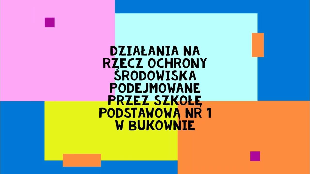 Ilustracja "Działania na rzecz ochrony środowiska podejmowane przez szkołę podstawową nr 1 w Bukownie"