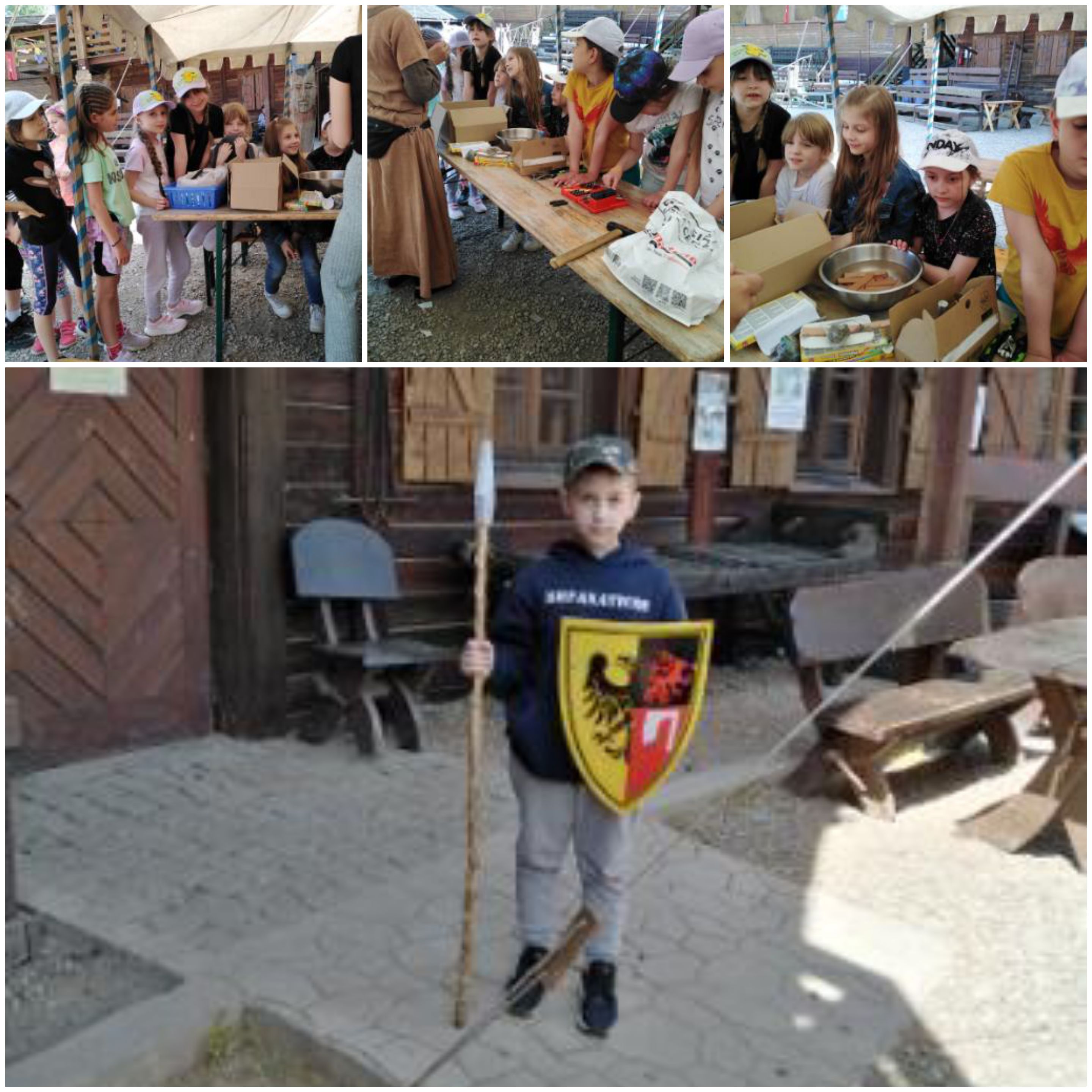 Zdjęcia z wycieczki dzieci klas 2a i 2c do Grodu Rycerskiego w Byczynie. 7