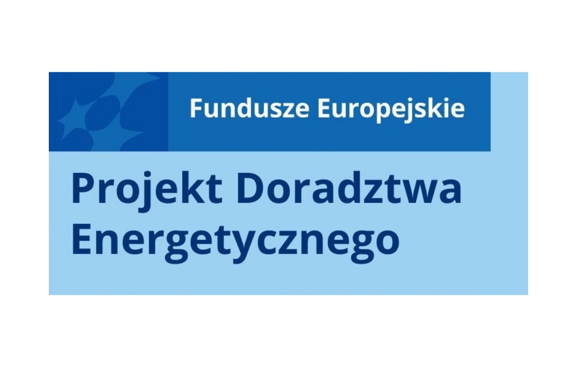 Logotyp Fundusze Europejskie - Projekt Doradztwa Energetycznego
