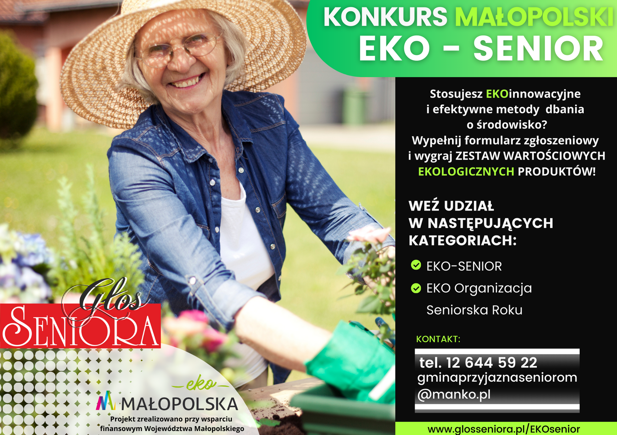 plakat "Konkurs Małopolski eko-senior"