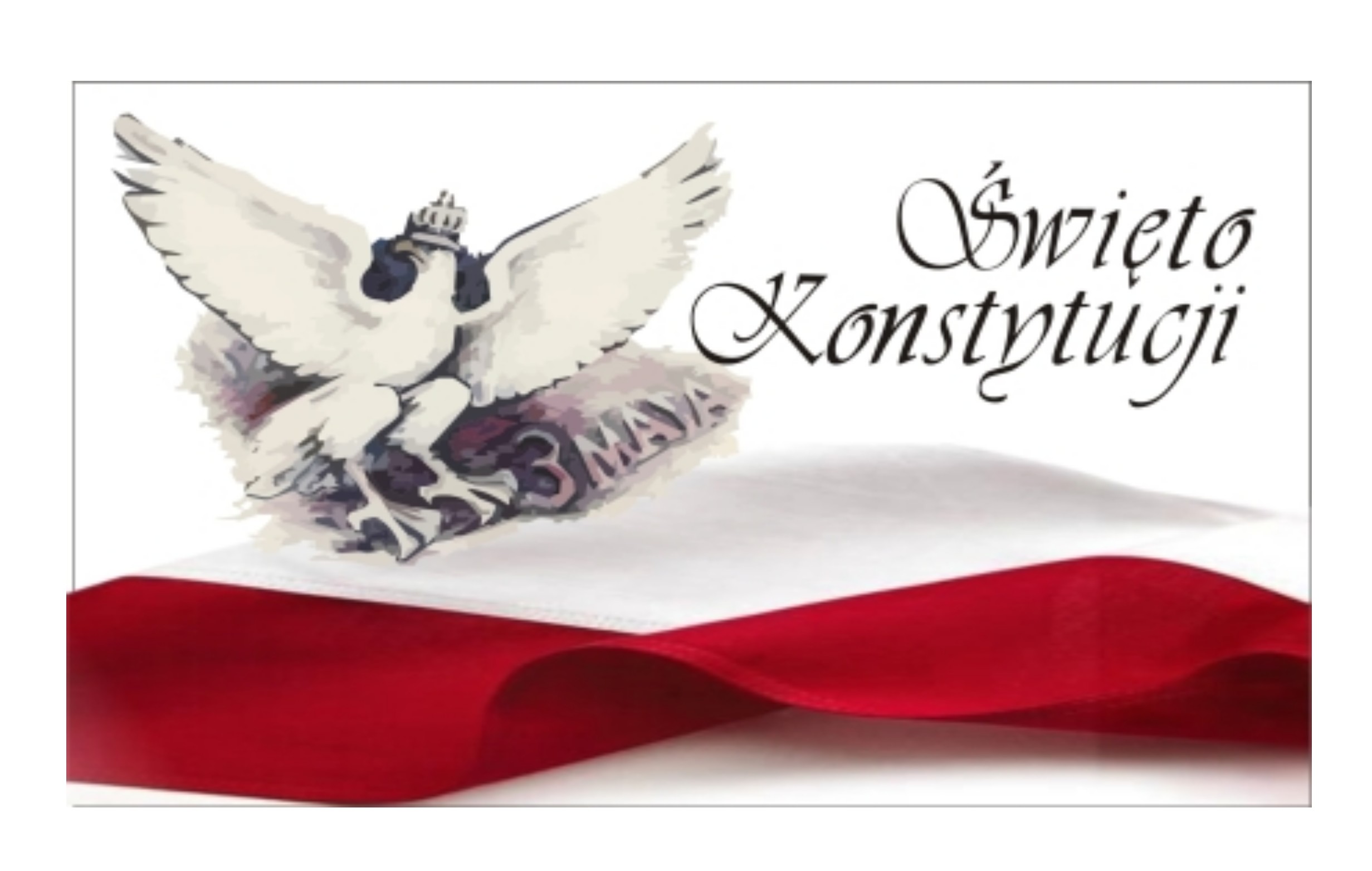 grafika z napisem "Święto Konstytucji"