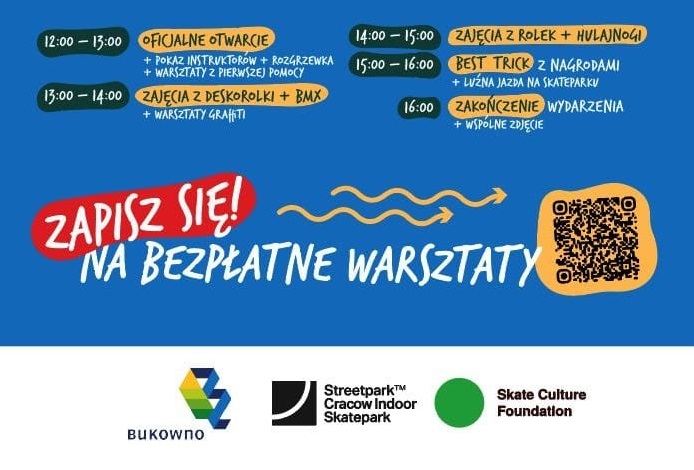 Stopka plakatu zapraszającego na wydarzenie