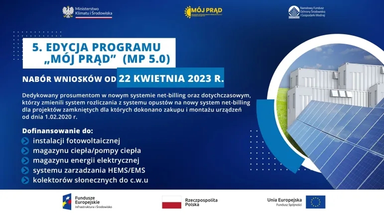 Ministerstwo Klimatu i Środowiska program "Mój prąd"