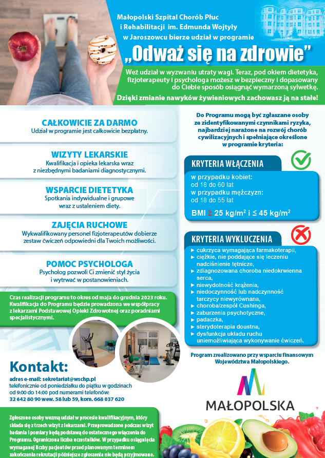 Plakat "Odważ się na zdrowie"