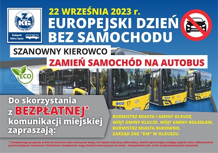 Plakat "Europejski Dzień bez Samochodu"
