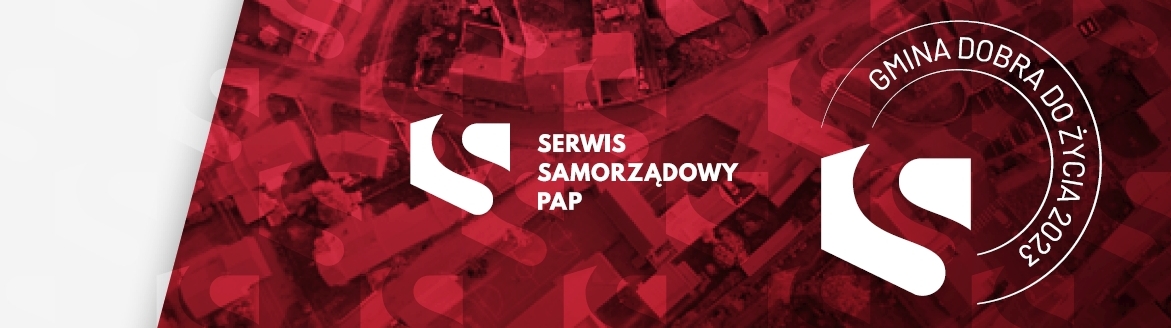 logo "Serwisu Samorządowego PAP" oraz logo "Gmina Dobra Do Życia 2023"