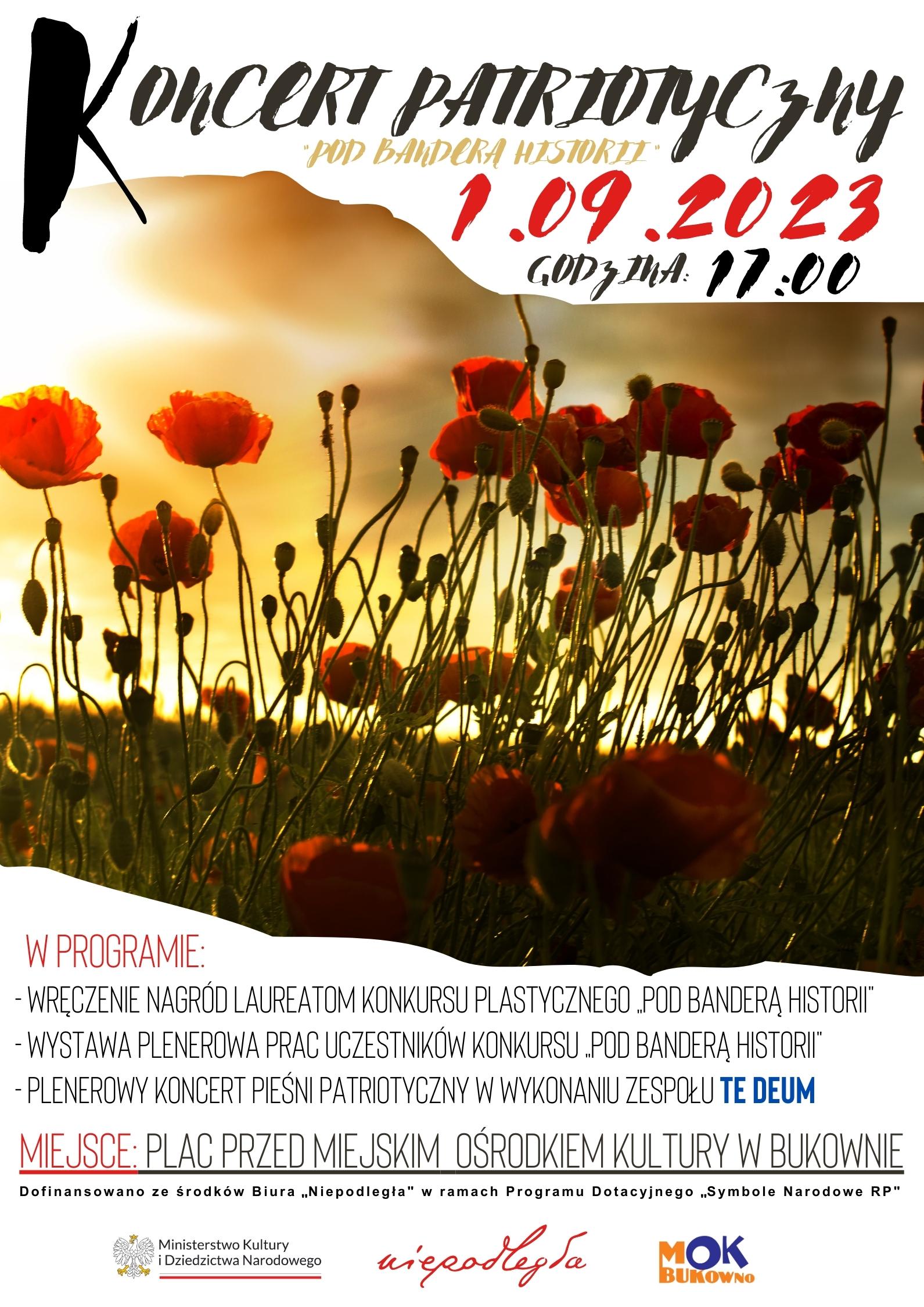 plakat "koncert patriotyczny"