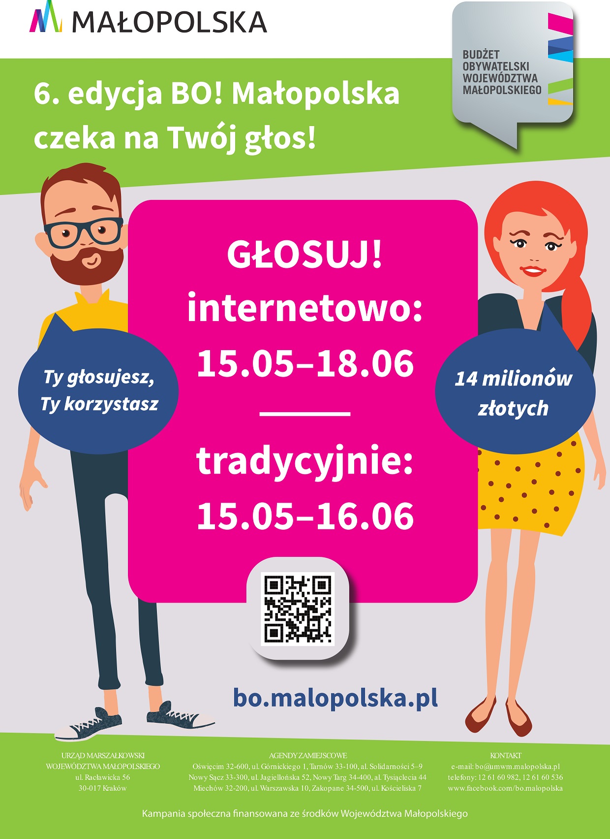 plakat Budżetu Obywatelskiego Województwa Małopolskiego
