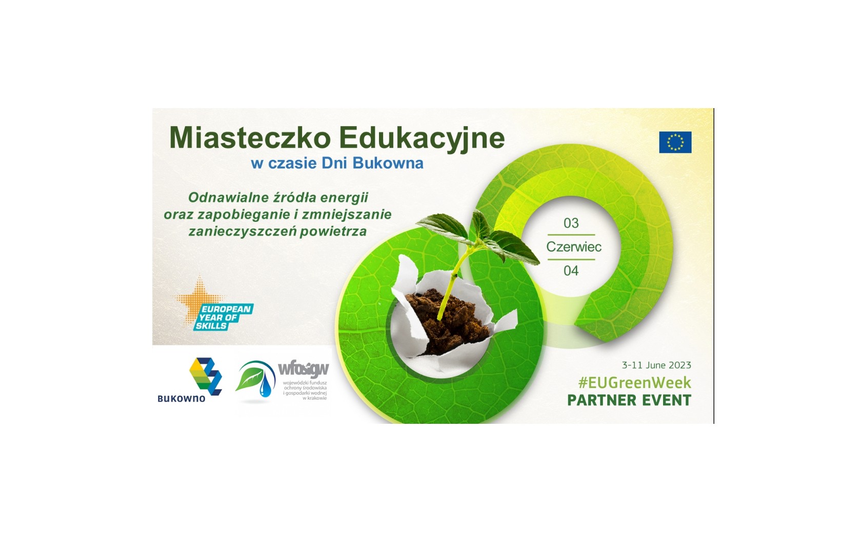 Plakat "Miasteczko Edukacyjne - w czasie Dni Bukowna"