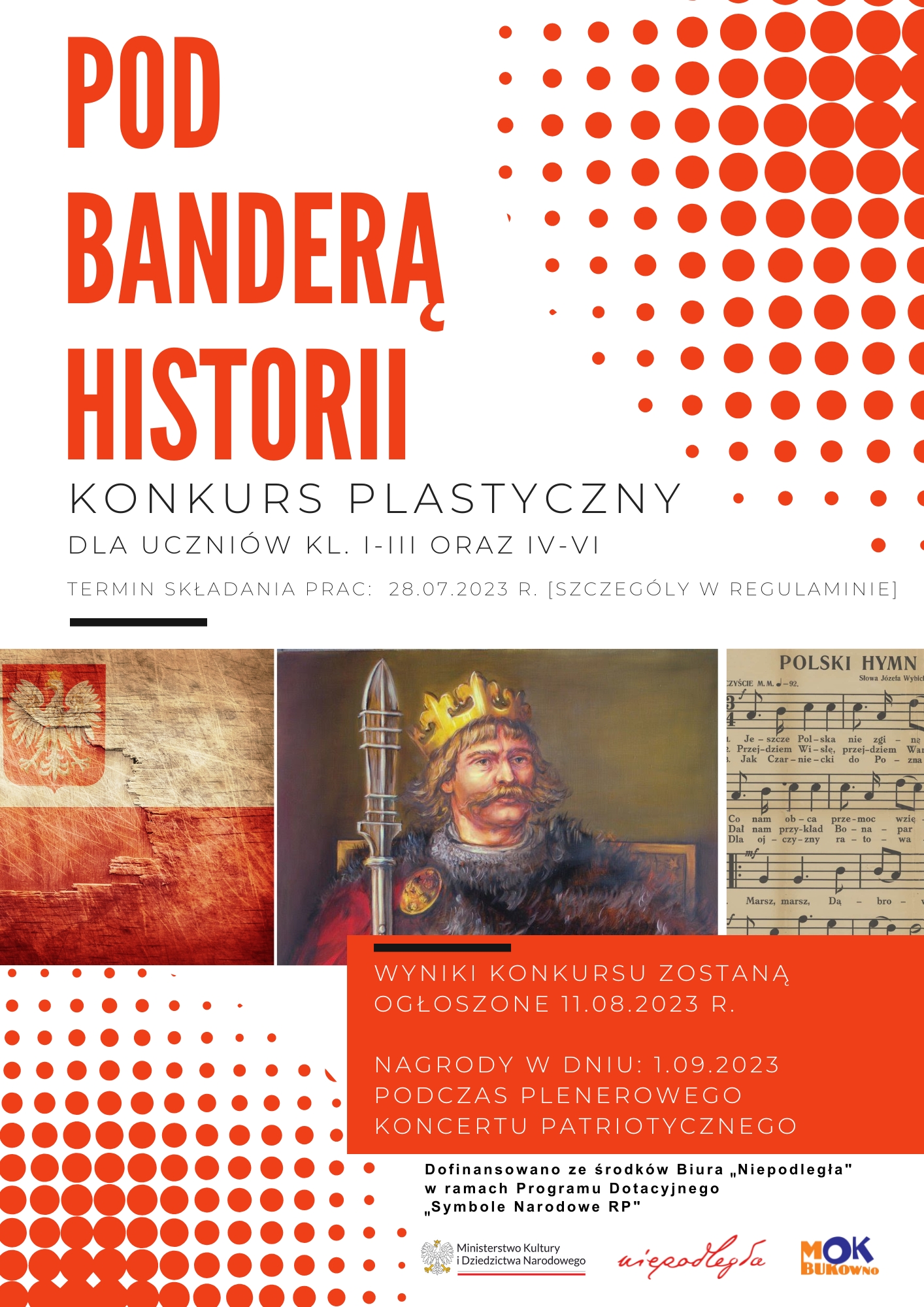 Plakat "Pod Banderą Historii" Konkurs plastyczny