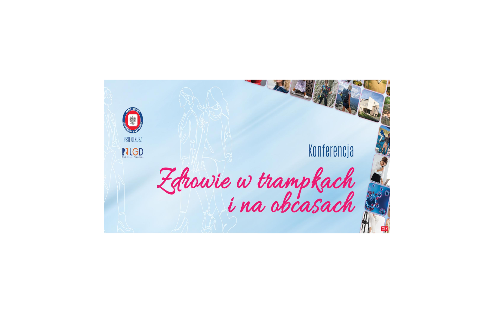Plakat "Zdrowie w trampkach i na obcasach" Konferencja