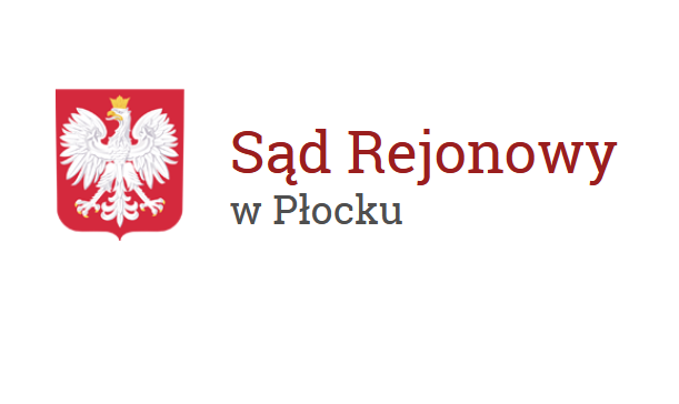 logo - Godło Polski i tekst: Sąd Rejonowy w Płocku.
