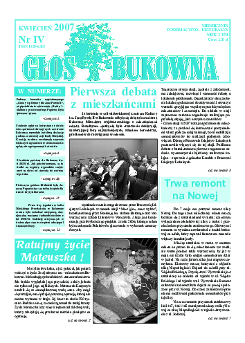 Okładka: Nr IV/2007