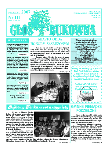 Okładka: Nr III/2007