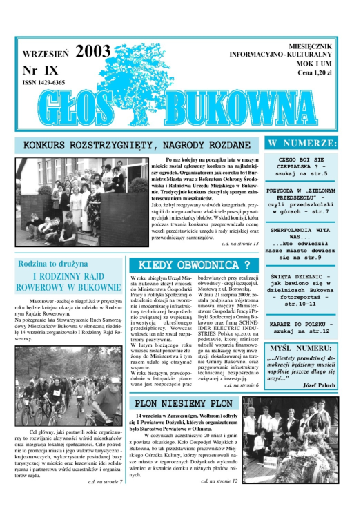 Okładka: Nr IX/2003
