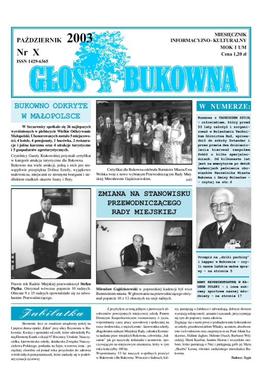 Okładka: Nr X/2003