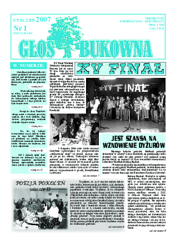 Okładka: Nr I/2007