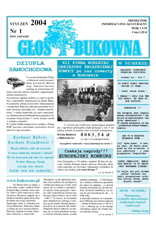 Okładka: Nr I/2004